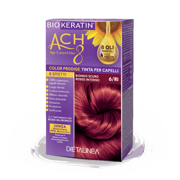Biokeratin ACH8 Color Prodige 6RI Biondo Scuro Rosso Intenso
