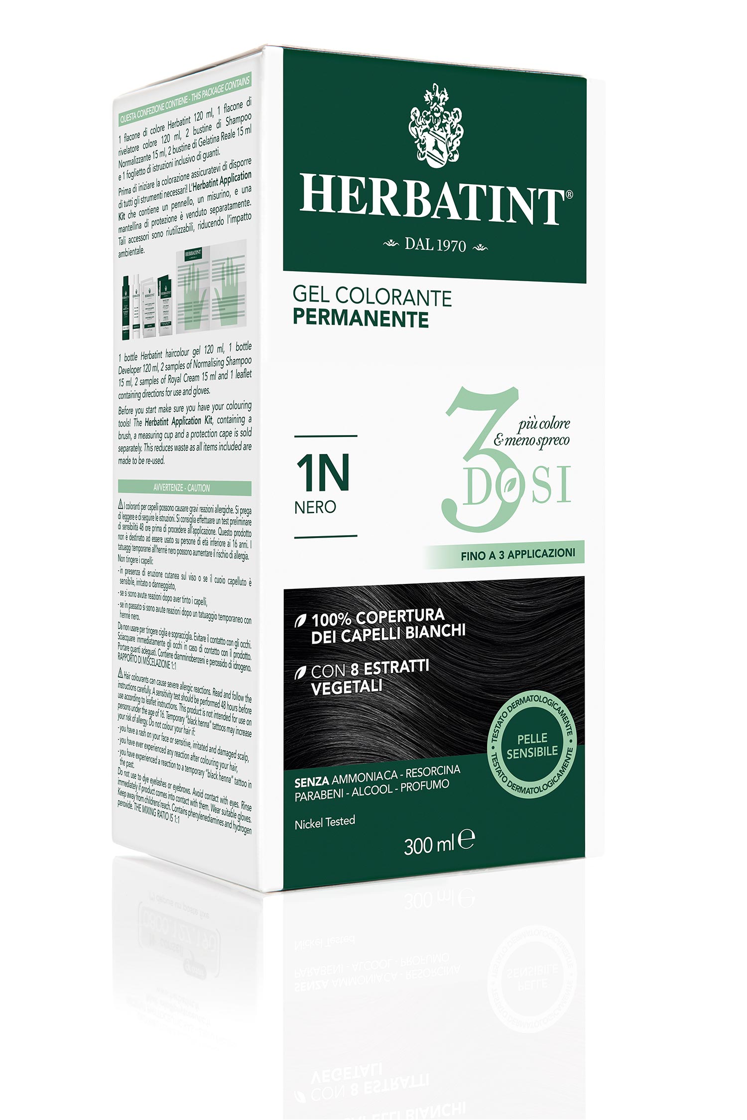Herbatint 1N Nero 3 Dosi