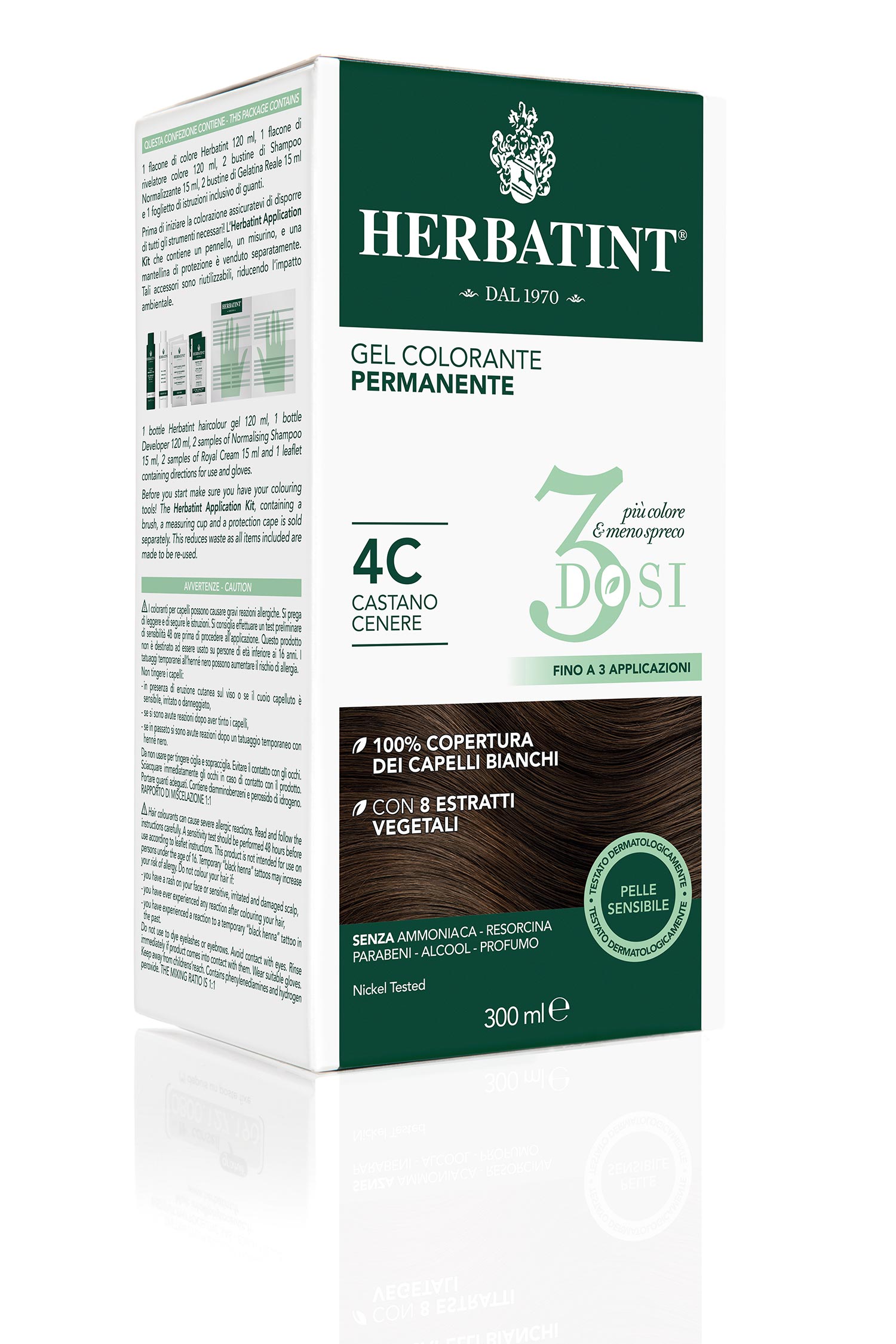 Herbatint 4C Castano Cenere 3 Dosi