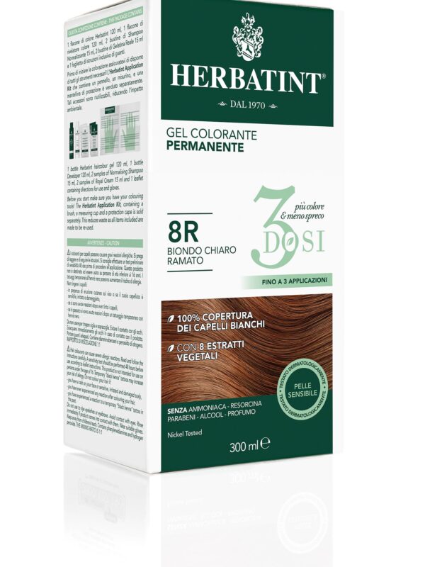 Herbatint 8R Biondo Chiaro Ramato 3 Dosi